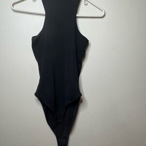 Chic Black Sleeveless Bodysuit